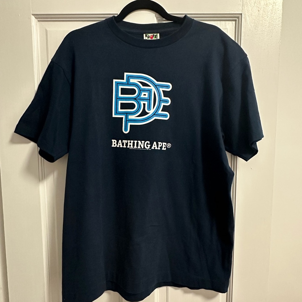 BAPE T-SHIRT size large. Dark blue, never worn